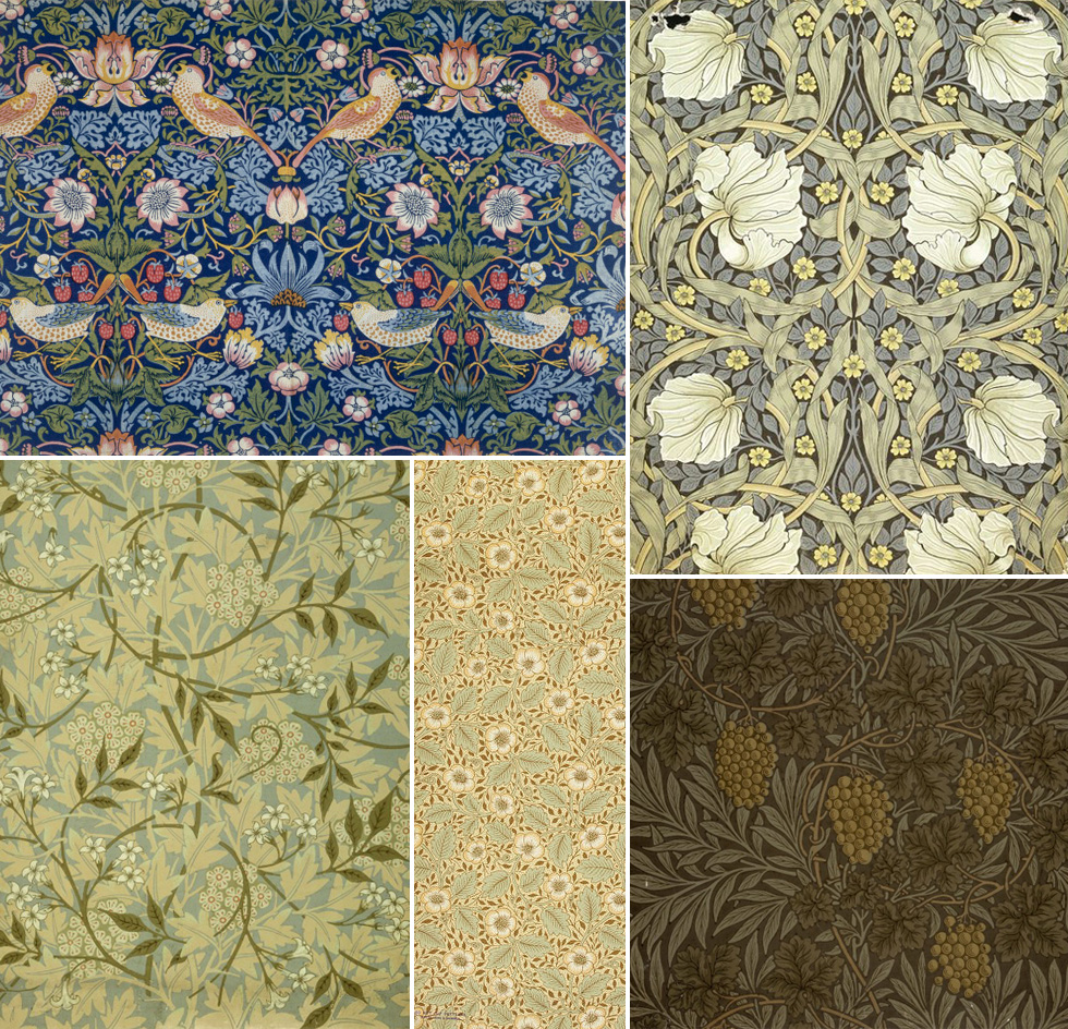 История дизайна поверхностей: William Morris текстиль и обои